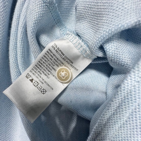 Tommy Bahama Polo Island Zone Shirt Mens L Blue Supima Cotton‎ Blend Red Marlin - Picture 4 of 5